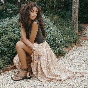 Spell & the Gypsy Collective Sundown Kerchief Skirt, Spice, S, EUC